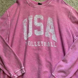 Pink USA Volleyball Sweatshirt